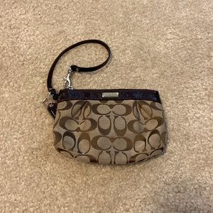 Brown Coach Wristlet
